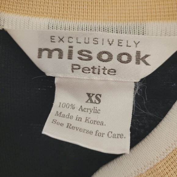 Exclusively Misook Womens Black Cardigan Size Xsmall Petite Pockets Timeless - Picture 3 of 8